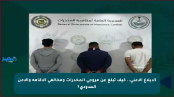 الإبلاغ الأمني.. كيف تبلغ عن مروجي المخدرات ومخالفي الإقامة والأمن الحدودي؟